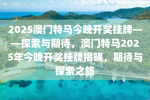 新澳门今晚开特马奖,新澳门今晚开特马奖，探索与期待